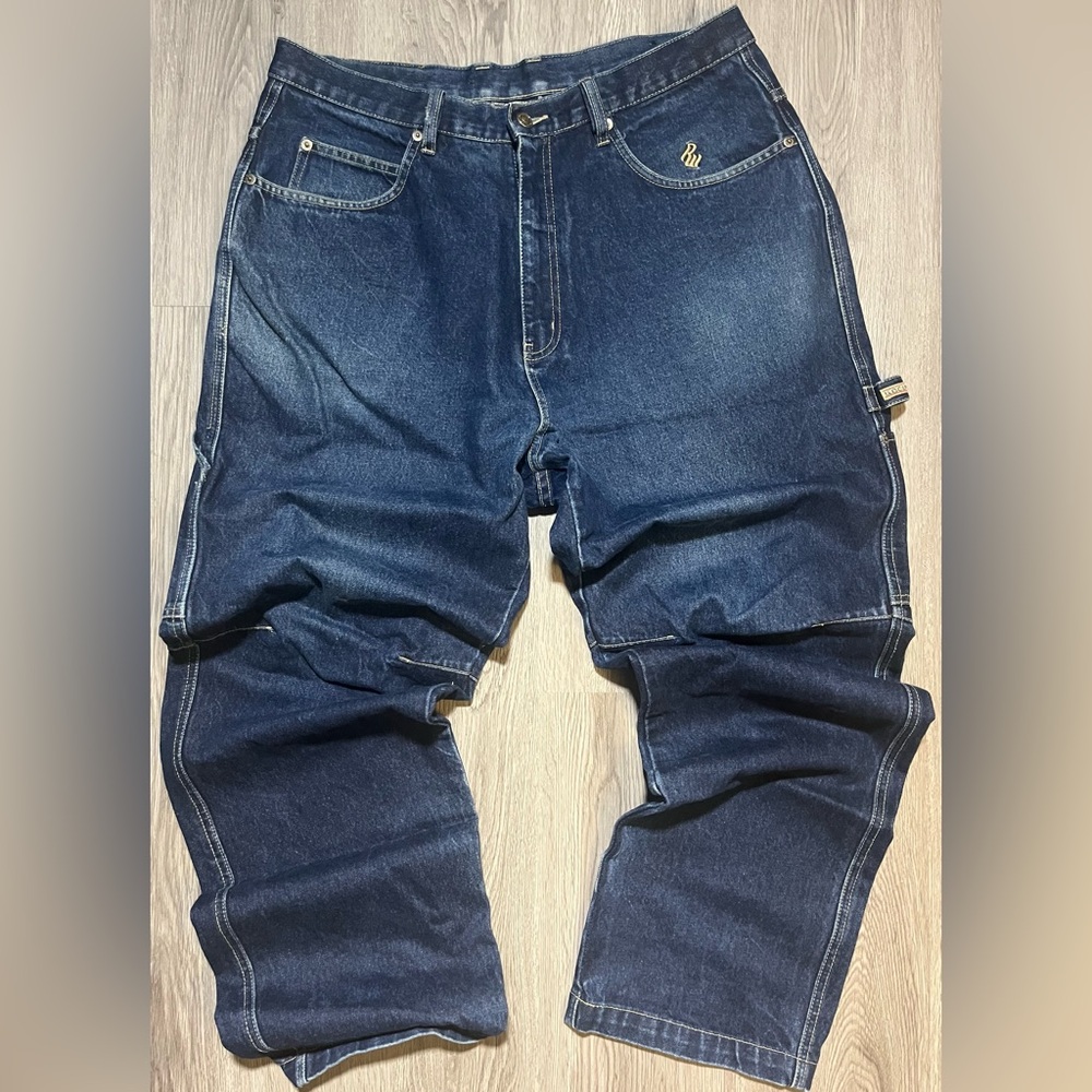 Y2K Rocawear denim blue jeans vintage grunge carpenter 36X34 men’s pants - Picture 4 of 9